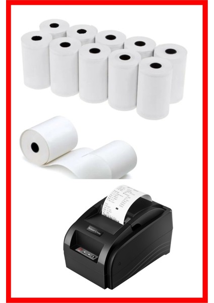 80X30 Termal Yazıcı Kağıdı – Fiş Rulosu (Yüksek Kalite) 50 Adet/ 5 Paket