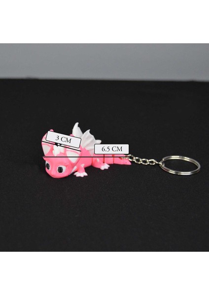 3D Hareketli Eklemli Pembe Ejderha Çanta Süsü ve Anahtarlık fiyatları