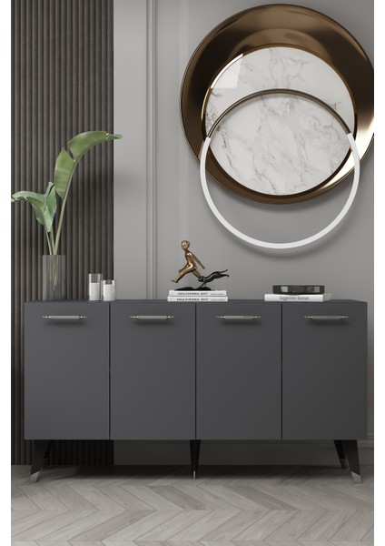 8224-128CT KB150 Konsol,tv Ünitesi Antrasit-Gümüş