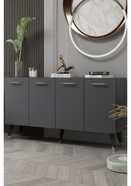 8224-128CT KB150 Konsol,tv Ünitesi Antrasit-Gümüş