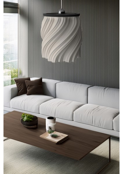 Modern Sarkıt Tekli Avize Krema Serisi ( 23X27 cm )Salon Mutfak Oturma Odası Cafe Bar