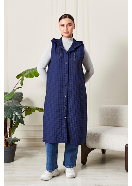 Kadın Büyük Beden Kapitone Yelek