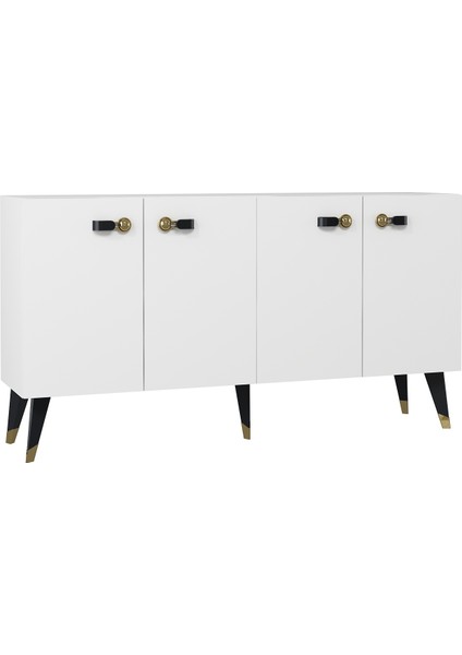 8222-64CT KB150 Konsol,tv Ünitesi Beyaz-Altın-Siyah modelleri