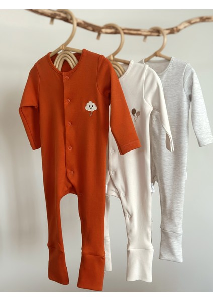 %100 Pamuk Aç/kapa Patikli Ekstra Yumuşak Doku Tulum Seti Oeko-Tex Sertifikalı modelleri