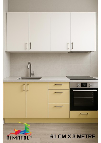 Mat Bej Mobilya Dolap Kaplama Folyosu 61 cm x 3 Metre modelleri