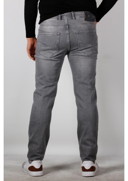 Erkek Kot Pantolon Slim Fit Dar Kesim 5 Cepli Gri 2242 6158 modelleri
