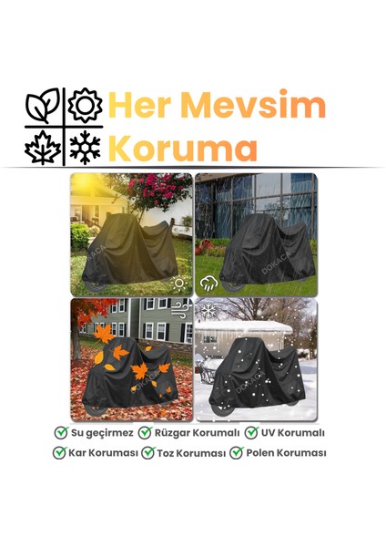 Siyah Tek Koltuklu Elektrikli Motosiklet Brandası, 3 Tekerlekli Moped Brandası fırsatları