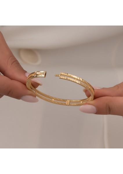 Iki Sıra 14 Ayar Altın Kelepçe modelleri