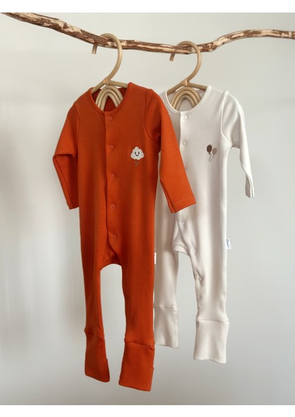 %100 Pamuk Aç/kapa Patikli Ekstra Yumuşak Doku Tulum Seti Oeko-Tex Sertifikalı