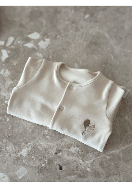 %100 Pamuk Aç/kapa Patikli Ekstra Yumuşak Doku Tulum Seti Oeko-Tex Sertifikalı