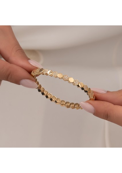 Taşlı Spor Model 14 Ayar Altın Kelepçe modelleri