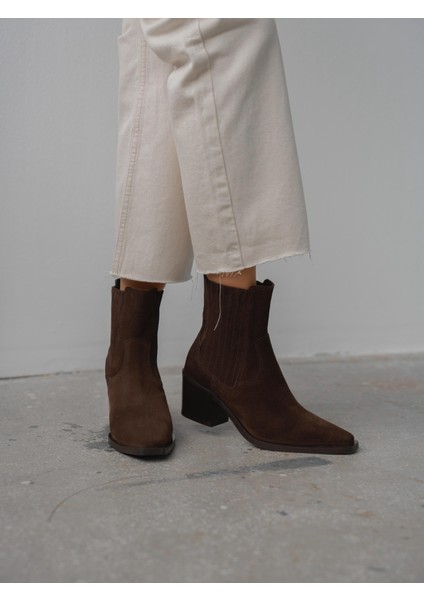 Rudyy Kahve Süet Hakiki Deri Kadın Bot indirimleri