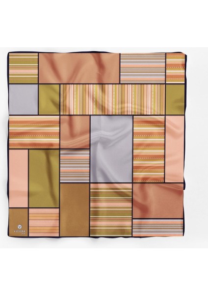 %100 Ipek Kadın Geometrik Desenli Bandana 80X80 fiyatları