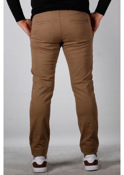 Erkek Chino Pantolon Slim Fit Dar Kesim Camel 1747 5594 modelleri