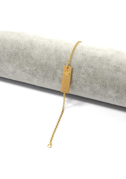 Altın Kaplama Yıldız Model Unisex Bileklik BLK-1019