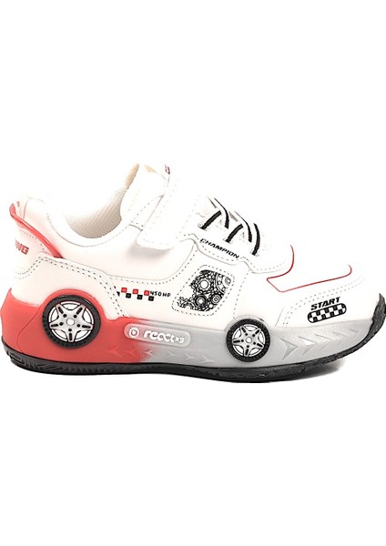 25C.RCAR Beyaz Cırtlı Ortopedik Erkek Çocuk Spor Ayakkabı