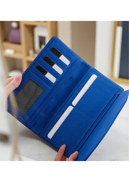 Gerçek Deri Kadın Mıknatıs Kapaklı Cüzdan