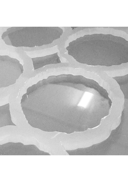 Epoksi Silikon Kalıp Tırtıklı Geode Anahtarlık Kalıbı 4.8 cm 30 Lu fırsatları