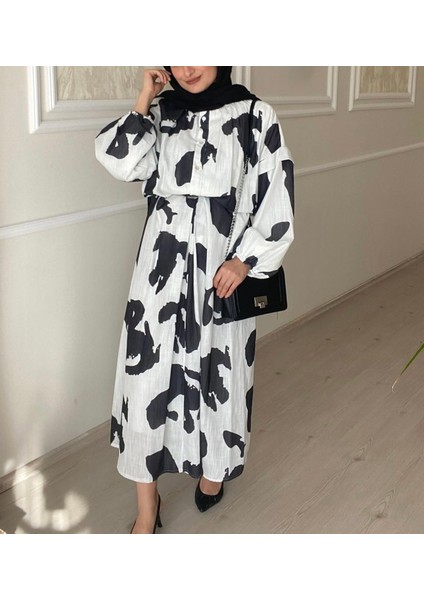 Kadın Ham Keten Günlük Davetlik Elbise