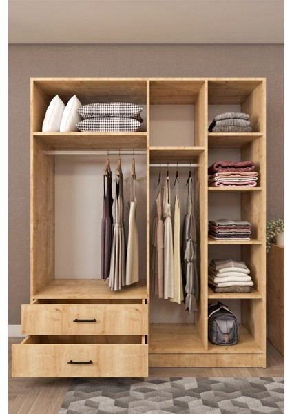 Ases HDF5358 Genç Odası Gardırop ve Çalışma Masası Hediyeli Beyaz - Safir Meşe fırsatları