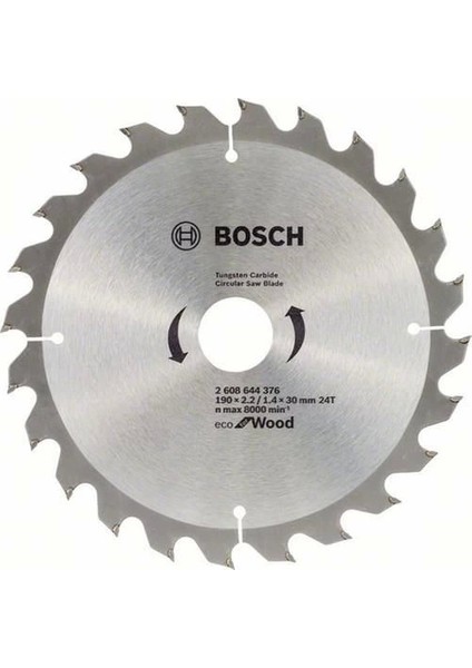 Bosch Eco Daire Testere 190X30 24 Diş