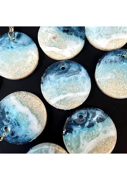 Epoksi Silikon Kalıp Yuvarlak Delikli Anahtarlık Kalıbı 5 cm 40 Lı indirimleri