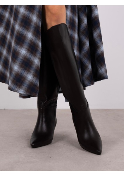 Edison Kahve Hakiki Deri Çizme