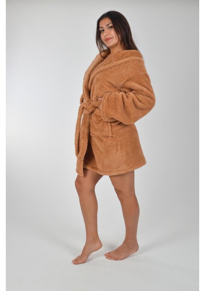 Kapşonlu Unisex Wellsoft Peluş Sabahlık | Borno fırsatları