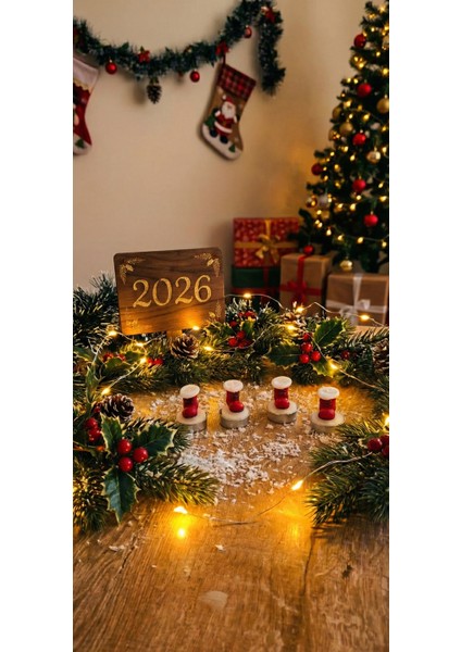 Yılbaşı Temalı 4 Lü Noel Baba Ayakkabısı