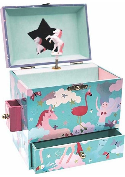 3 Çekmeceli Müzikli Mücevher Kutusu Fantasy 43P6386