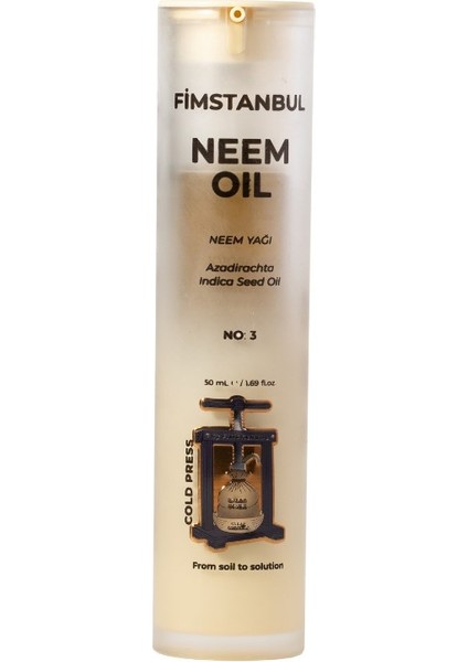 Neem Yağı %100 Saf Doğal Soğuk Sıkım 50 ml No:3 Neem Oil Cilt ve Saç Bakımı