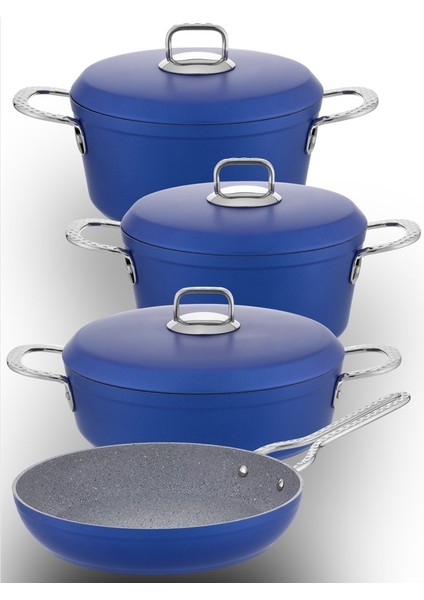 Clarissa 7 Pcs Granit Elmas Tencere Seti (18/22TEN/26KAR/26TV)