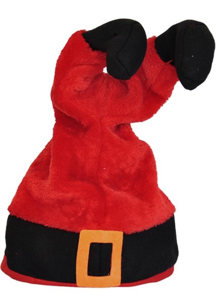 Yılbaşı Dans Eden Müzikli Şapka Müziğe Uyumlu Hareket Eden Parti Şapkası Kırmızı-Siyah fırsatları