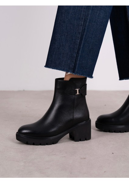 Oribel Siyah Hakiki Deri Kadın Bot modelleri