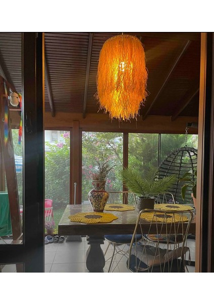 Hasır Rafya Avize Saçaklı Bohem Avize indirimleri