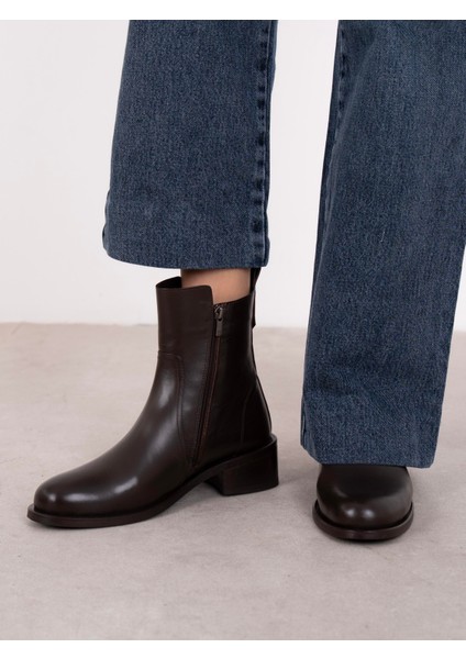 Arna Kahve Hakiki Deri Kadın Bot modelleri