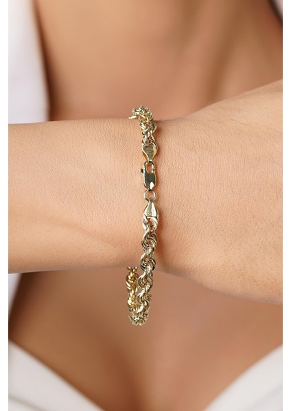 14 Ayar Altın Burgu Halat Zincir Bileklik 5.75 mm fırsatları