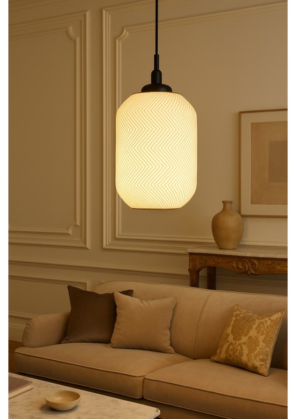 Dekoratif Avize Zikzak Serisi Iskandinav Ev Ofis Veranda Mutfak Çap 20 cm