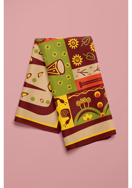 Geometrik Desenli Ipek Bandana fırsatları