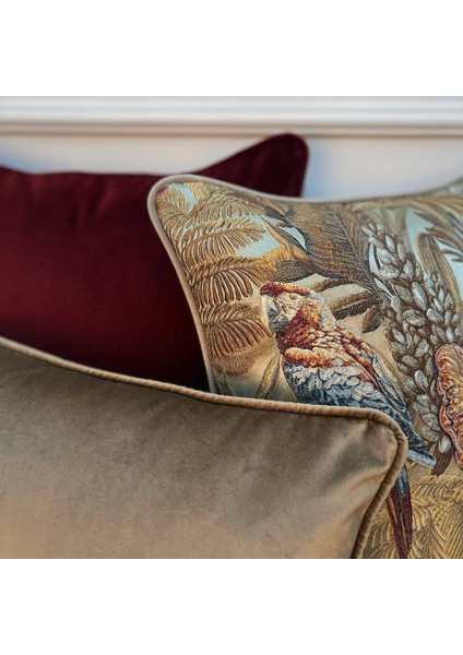 "merlot" Düz Kadife Dokulu Kırlent - Bordo - 45X45 fiyatları