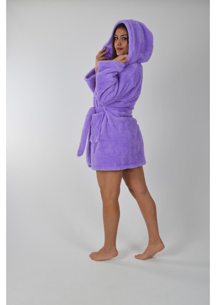 Kapşonlu Unisex Wellsoft Peluş Sabahlık | Borno modelleri