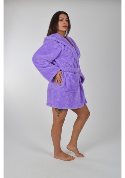 Kapşonlu Unisex Wellsoft Peluş Sabahlık | Borno indirimleri