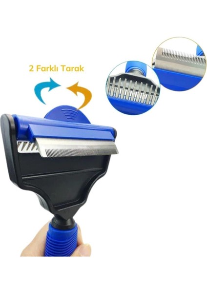 Profesyonel Ergonomik Saplı Çift Taraflı Evcil Hayvan Pet Kedi Köpek Fırçası Tarak ve Tırmık fiyatları