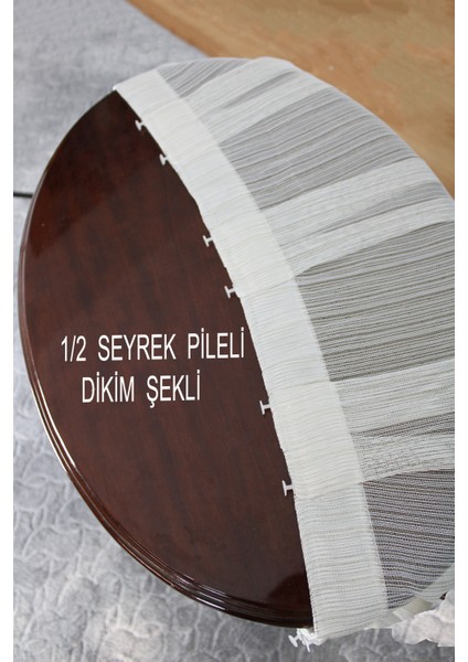 Simli Düz Çizgili Döner Tül Seyrek (1 x 2) Pileli fırsatları