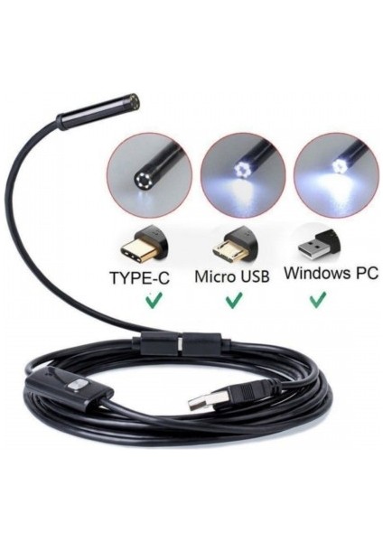 Endoskop Yılan Kamera 2 Metre Wifi Android Uyumlu Su Geçirmez fiyatları