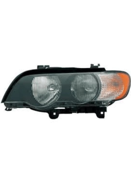 Bmw Komple Far X5:E53 Sağ; Siyah Sarı Sinyal 2000-03