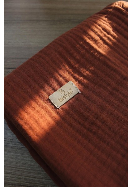 Bistyle Müslin Battaniye 120X120 cm 70101 Kiremit fırsatları