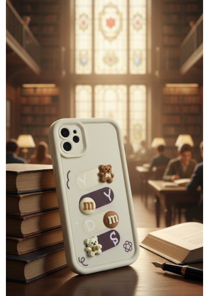 Iphone 11 Uyumlu Kılıf Beyaz Renk Ayıcık Figürlü 3D Kamera Korumalı Darbe Emici Yumuşak Silikon Kapak fiyatları