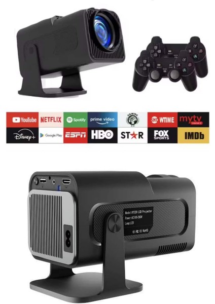 Çift Kollu Projeksiyon Taşınabilir Game Projektör Full Hd 1080P 4K Projeksiyon Gamepad modelleri