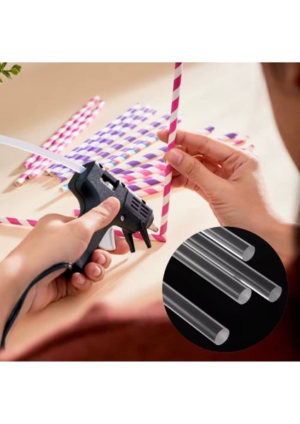 Silikon Tabancası Için Ince Silikon Çubuk 10’lu Paket – Şeffaf fırsatları